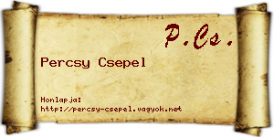 Percsy Csepel névjegykártya